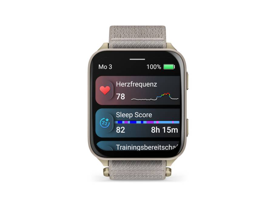   Venu X1 French Gray faserverstärktes Polymer und Titan 41x46mm AMOLED-Display graues Nylonband