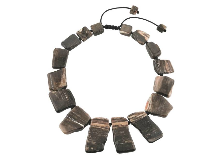 Chemnitz Mega Rocks Collier mit versteinertem Holz