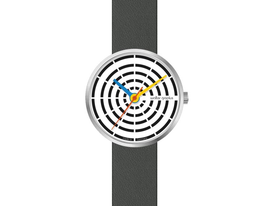 Space Loops Edelstahl weiß Lederband