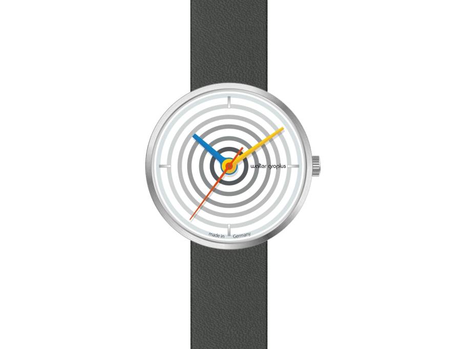 Space Loops Edelstahl weiß Lederband