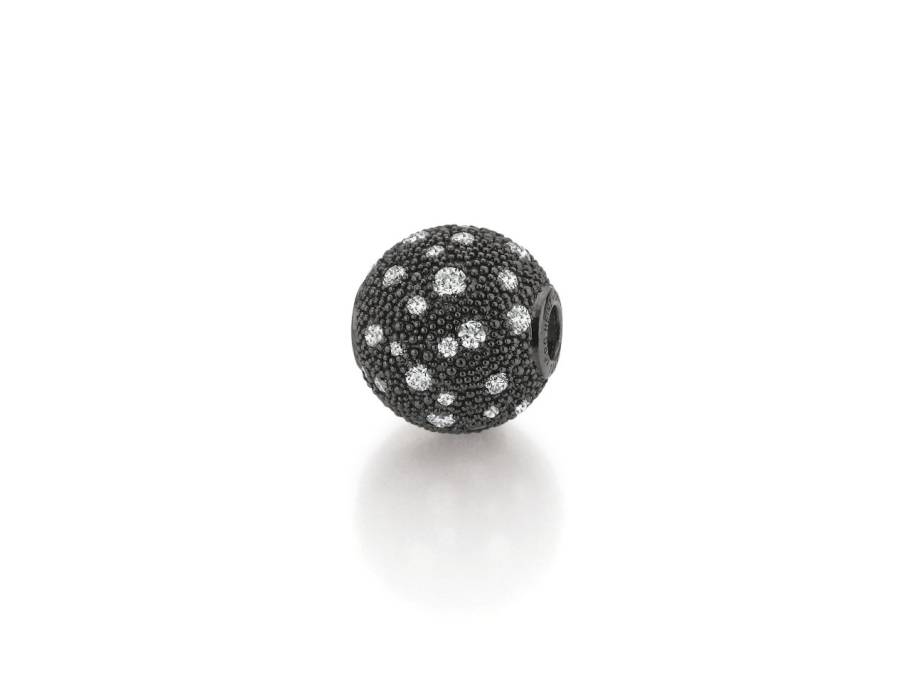 Wechselschließe Attraction Gelbgold schwarz rhodiniert 11mm mit Brillanten 0,498ct
