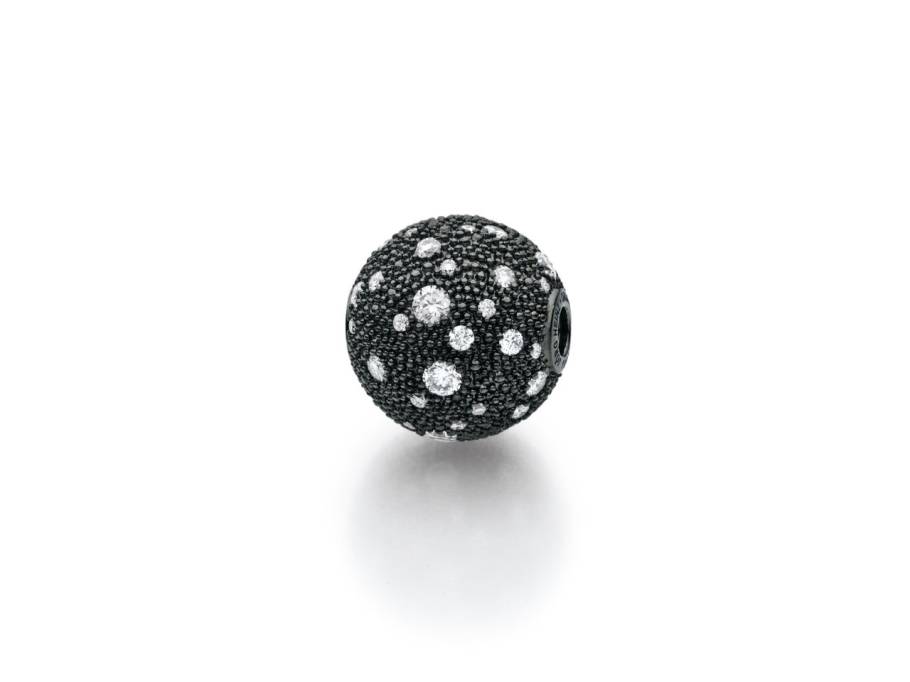 Wechselschließe Attraction Gelbgold schwarz rhodiniert 13mm mit Brillanten 0,835ct
