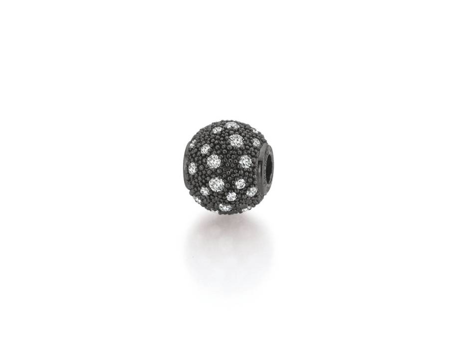 Wechselschließe Attraction Gelbgold schwarz rhodiniert  9mm mit Brillanten 0,324ct