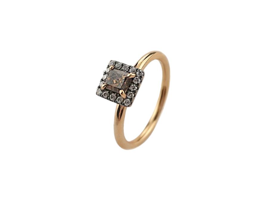 Michael Weggenmann Plaisier Princess Ring aus Roségold mit Diamanten 0,630ct