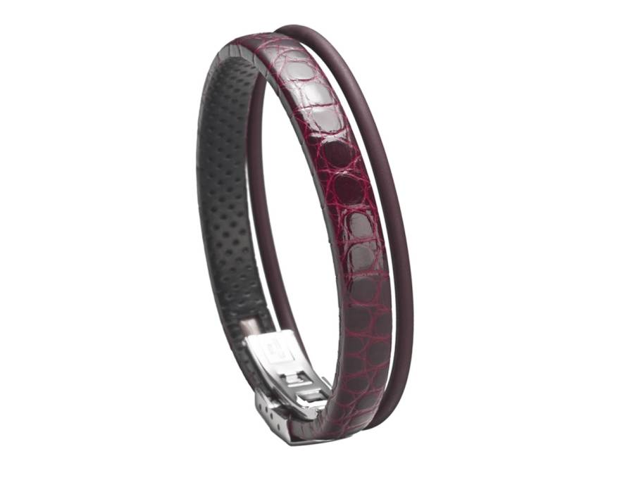 Armband Alligatorleder bordeaux