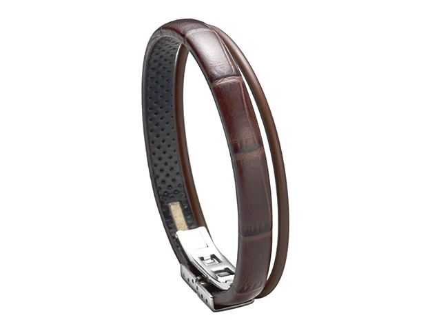 Armband Kalb braun Krokoprägung