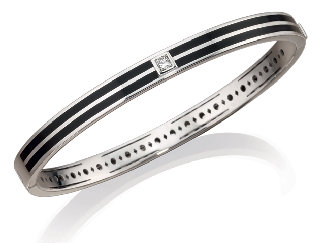 Men Armreif Weißgold mit Diamant Princess
