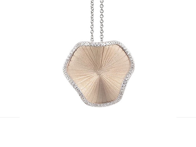 Sultana Kette mit Anhänger Natural Beige Gold mit Brillanten 0,230ct
