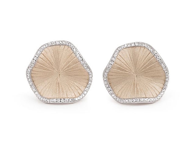 Sultana Ohrstecker Natural Beige Gold mit Brillanten 0,360ct