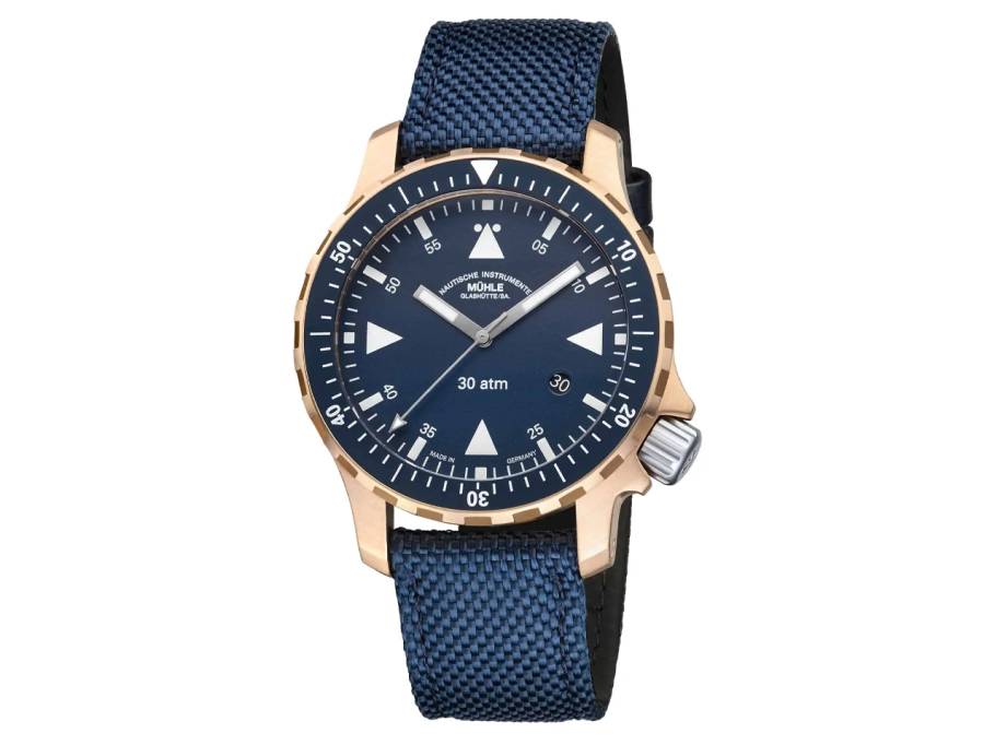 Yacht-Timer BRONZE Limited Edition Automatik 44mm blaues Zifferblatt blaues Textilband
