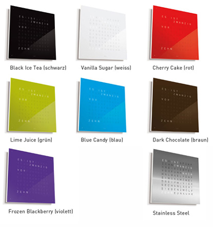 Biegert und Funk Qlocktwo Touch in 7 Farben